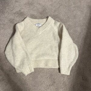 Cream V-Neck Sweater